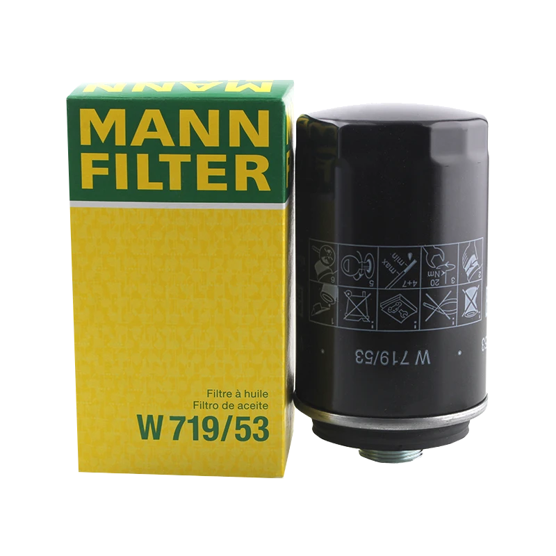 曼牌滤清器W719/53机油格滤芯原厂品质过滤大众迈特威凯路威适用