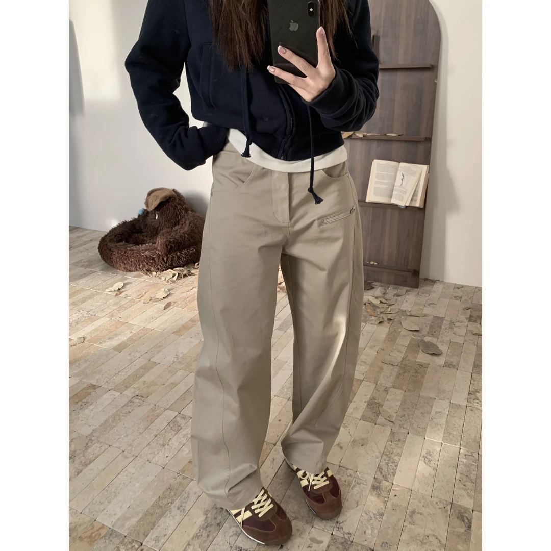 来自b0【茧型工装裤】秋季时尚百搭纯色休闲裤【L4534】