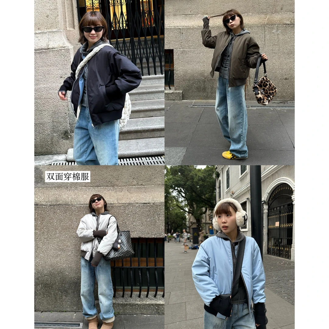 Our2【两面穿棉服】秋冬季设计款球两面穿棉服【E5076】