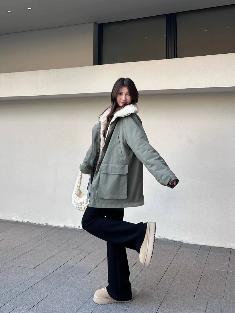 来自b0【露思冲锋派克服】秋冬休闲时尚百搭加绒棉服【L5159】