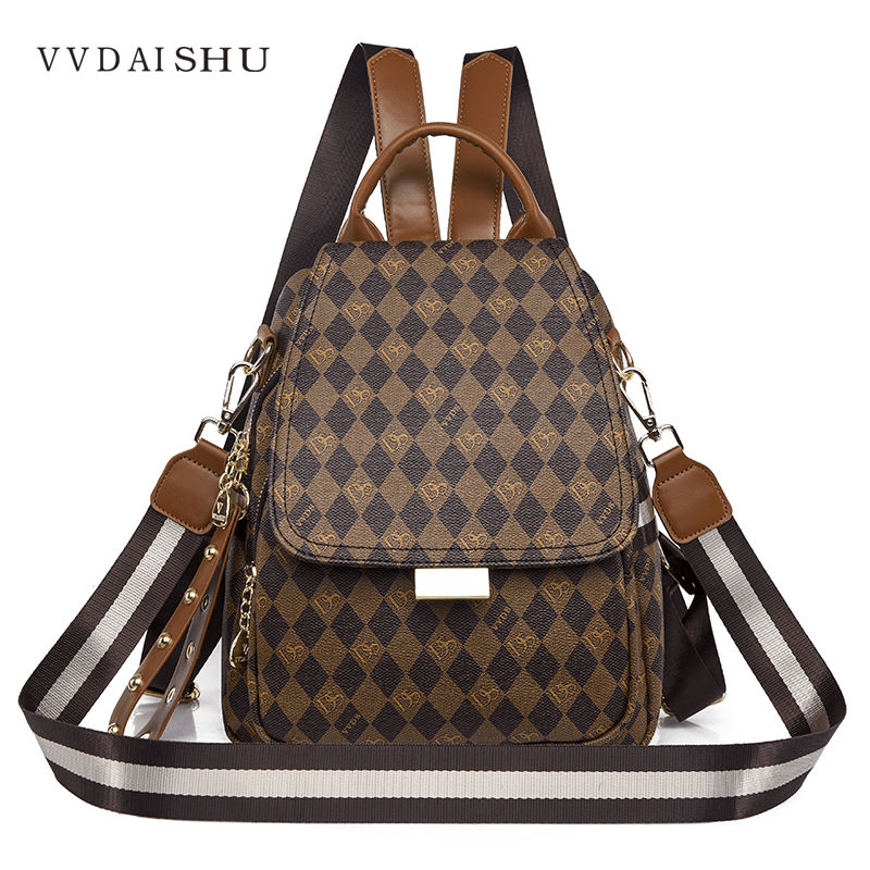 唯唯袋鼠轻奢双肩包法国小众书包女2024新款韩版百搭时尚防盗背包