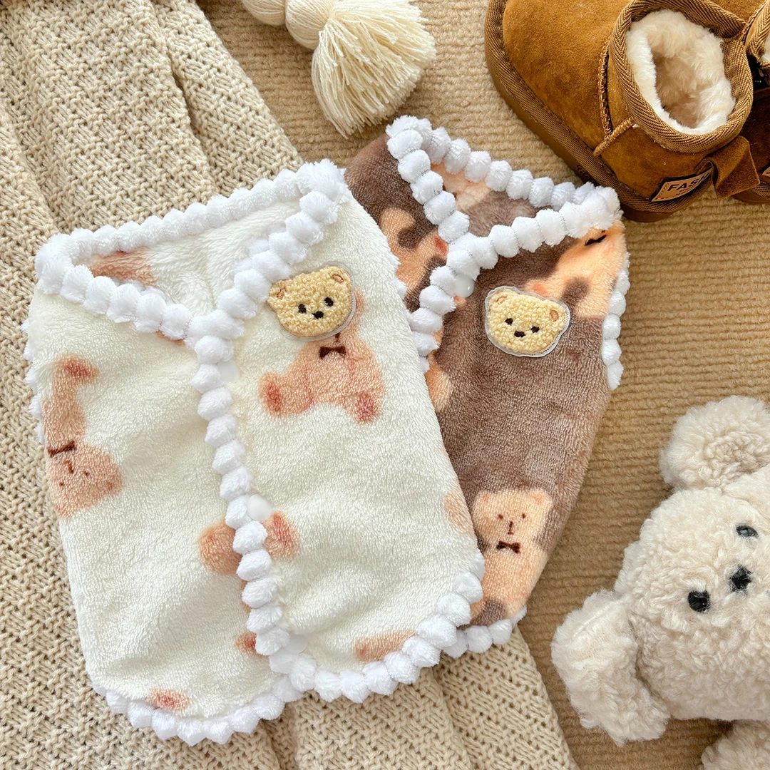 秋冬款ins风加厚保暖宠物狗狗猫咪衣服小型犬比熊泰迪雪纳瑞马甲