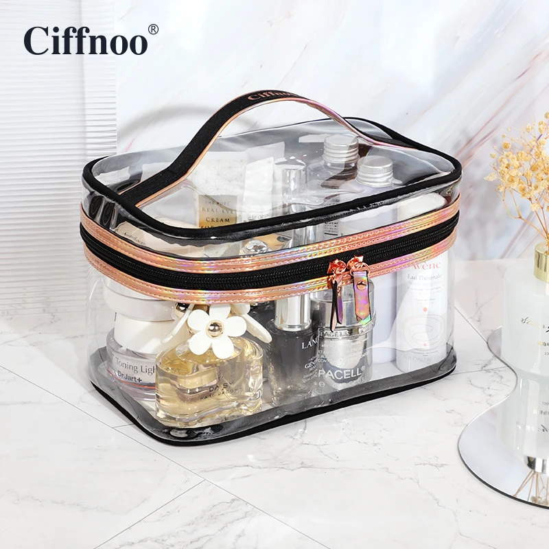 Ciffnoo/琪斐诺透明化妆包女便携大容量简约省钱风旅行洗漱收纳包