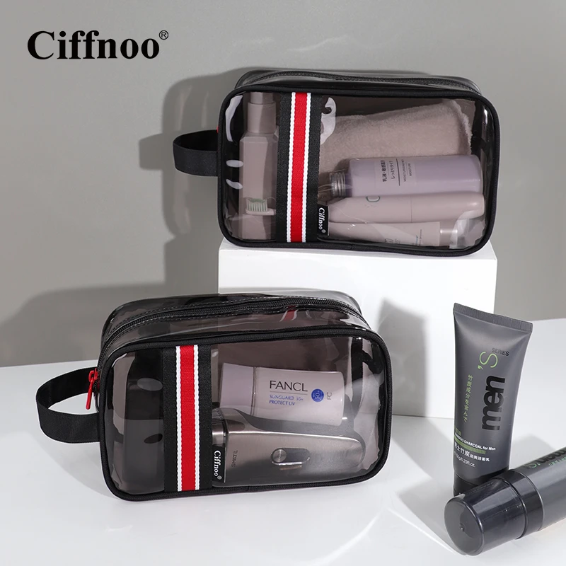 Ciffnoo/琪斐诺洗漱包男士便携出差透明PVC洗澡袋简约游泳收纳包