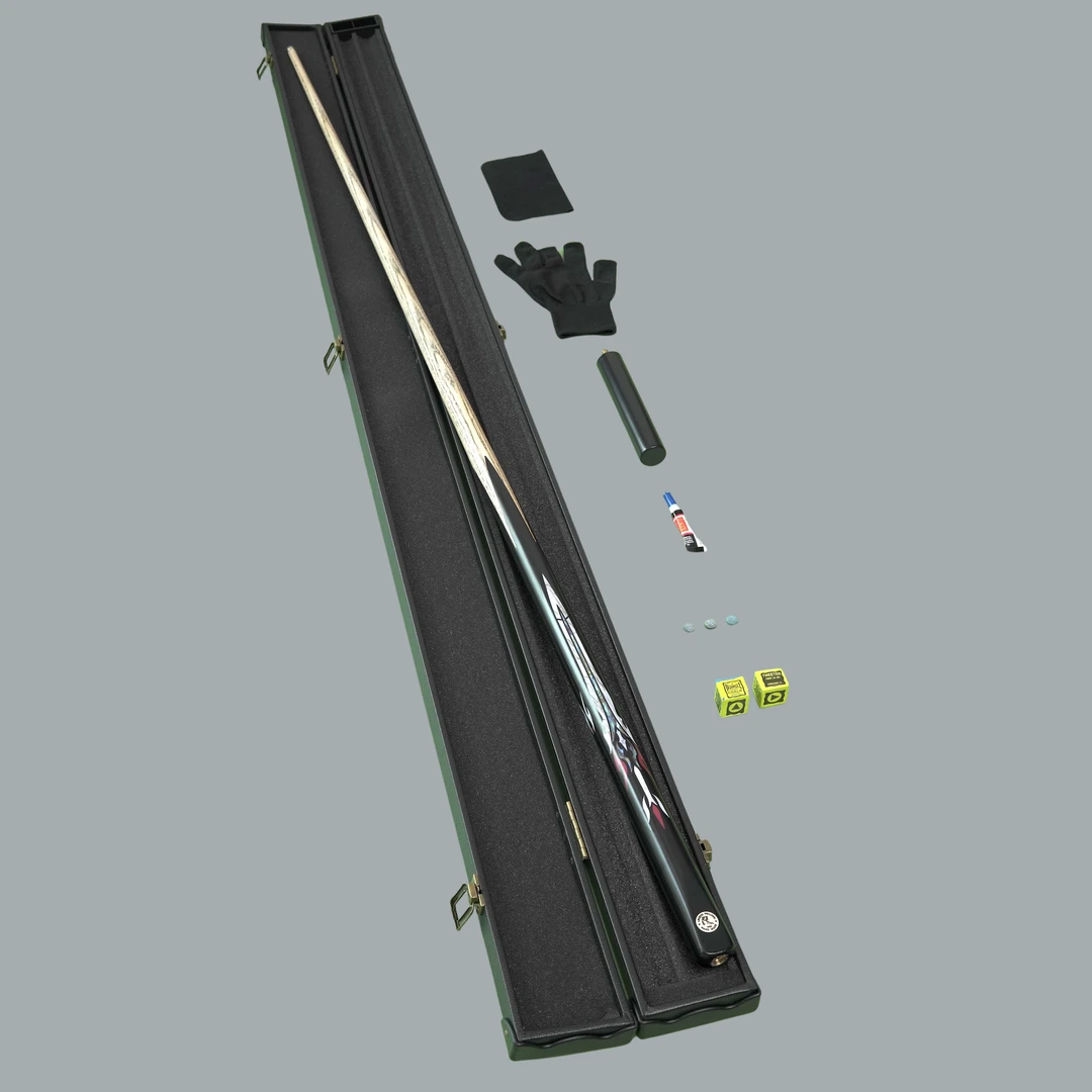 摩枭战神一体通杆桌球杆通体小头手工台球杆斯诺克中式黑八球杆