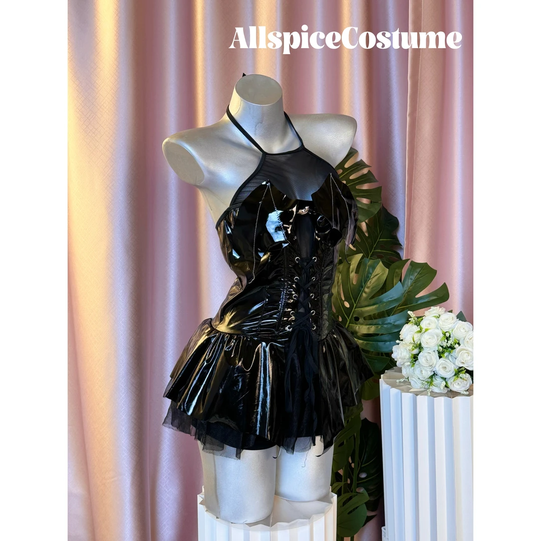 小恶魔【80-130】游戏制服丝袜二次元 蝙蝠少女性感辣妹镂空皮内衣