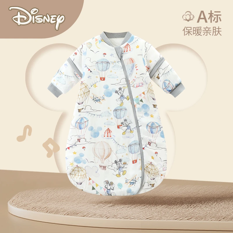 Disney/迪士尼婴儿一体睡袋纯棉加厚防踢被神器秋冬季儿童防着凉