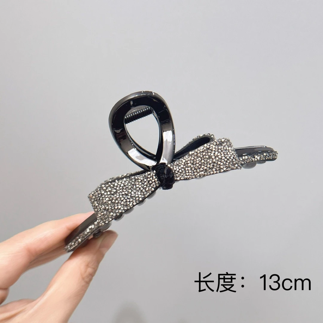 BAOSHATI/宝莎缇F-763时尚轻奢满钻蝴蝶结大号抓夹