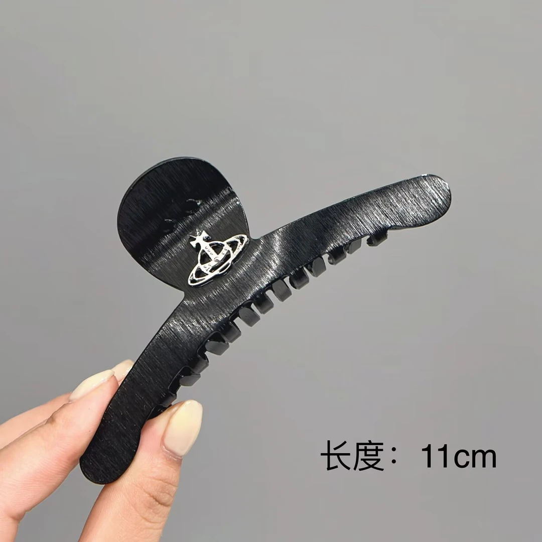 BAOSHATI/宝莎缇F-868韩版气质拉丝金属磨砂质感抓夹黑色11厘米