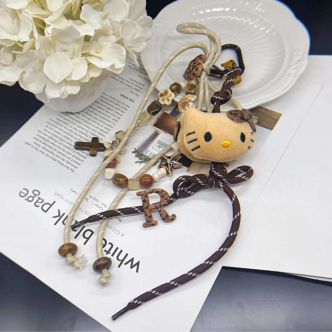 BAOSHATI/宝莎缇 铜合金布艺吊坠 F-919时尚百搭原创设计KT猫挂件