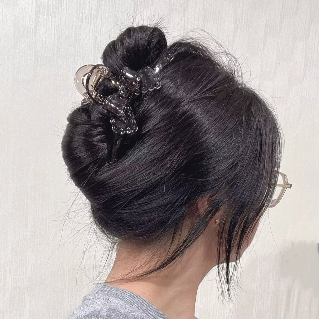 BAOSHATI/宝莎缇F-281韩版时尚百搭蕾丝蝴蝶结大抓夹13厘米