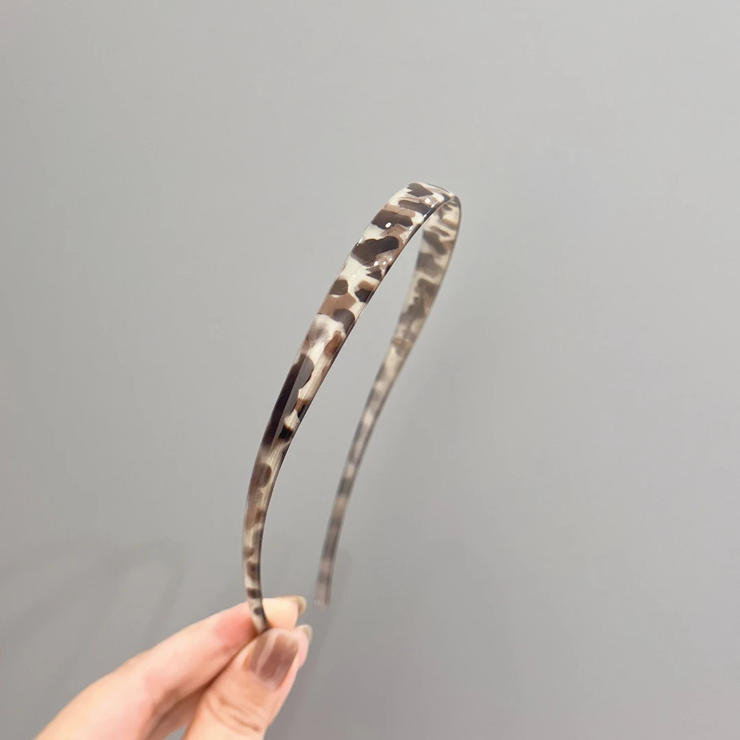 BAOSHATI/宝莎缇X-19韩版复古百搭灰豹纹防滑发箍