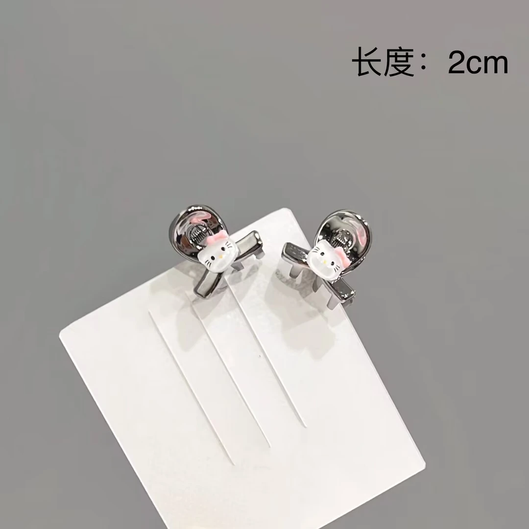 BAOSHATI/宝莎缇F-837韩版时尚KT猫公主头抓夹迷你小对夹