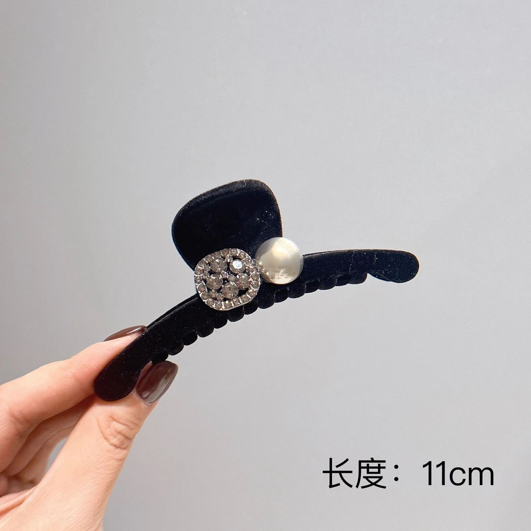 BAOSHATI/宝莎缇F-184小香风发夹植绒中号抓夹