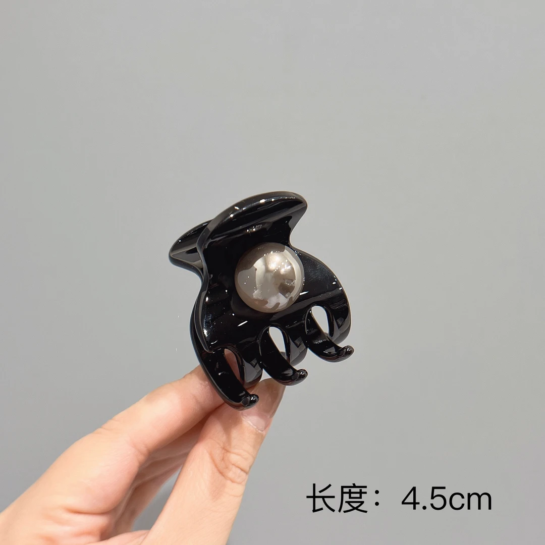 F-141极简轻奢镭射渐变珠高马尾夹