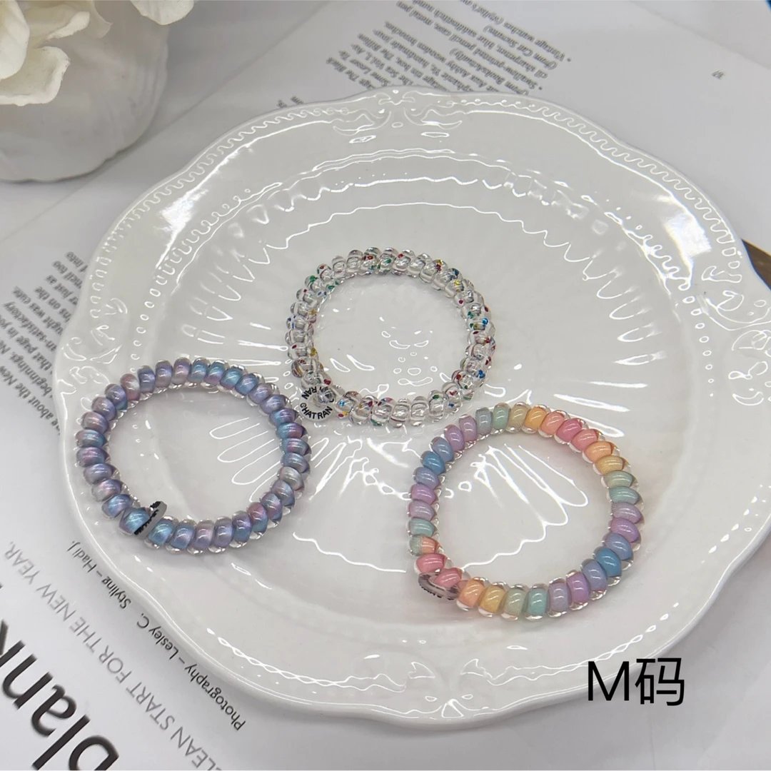 BAOSHATI/宝莎缇F-146糖果色百搭电话线发圈M码小号3根装