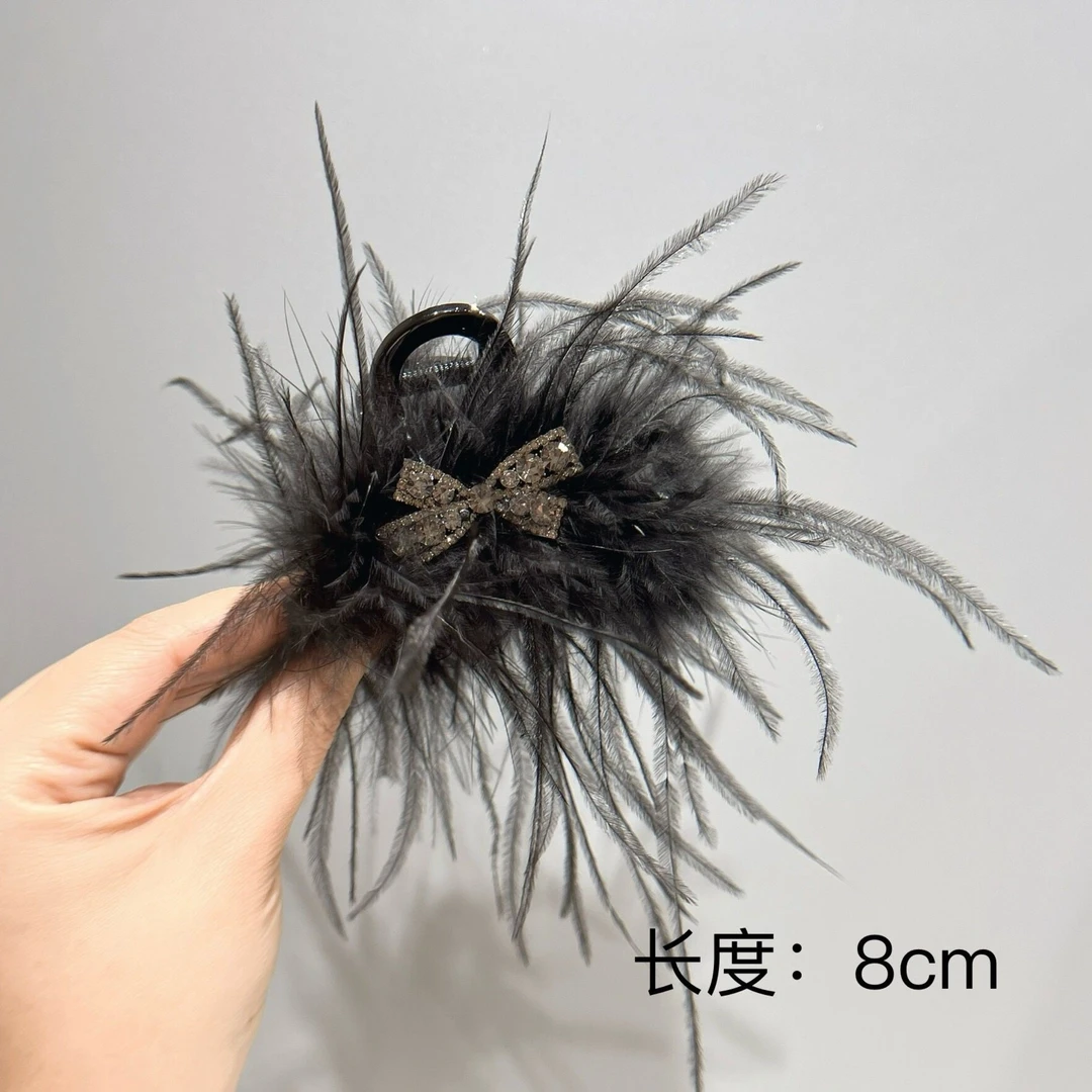 BAOSHATI/宝莎缇F-315时尚百搭羽毛中号抓夹
