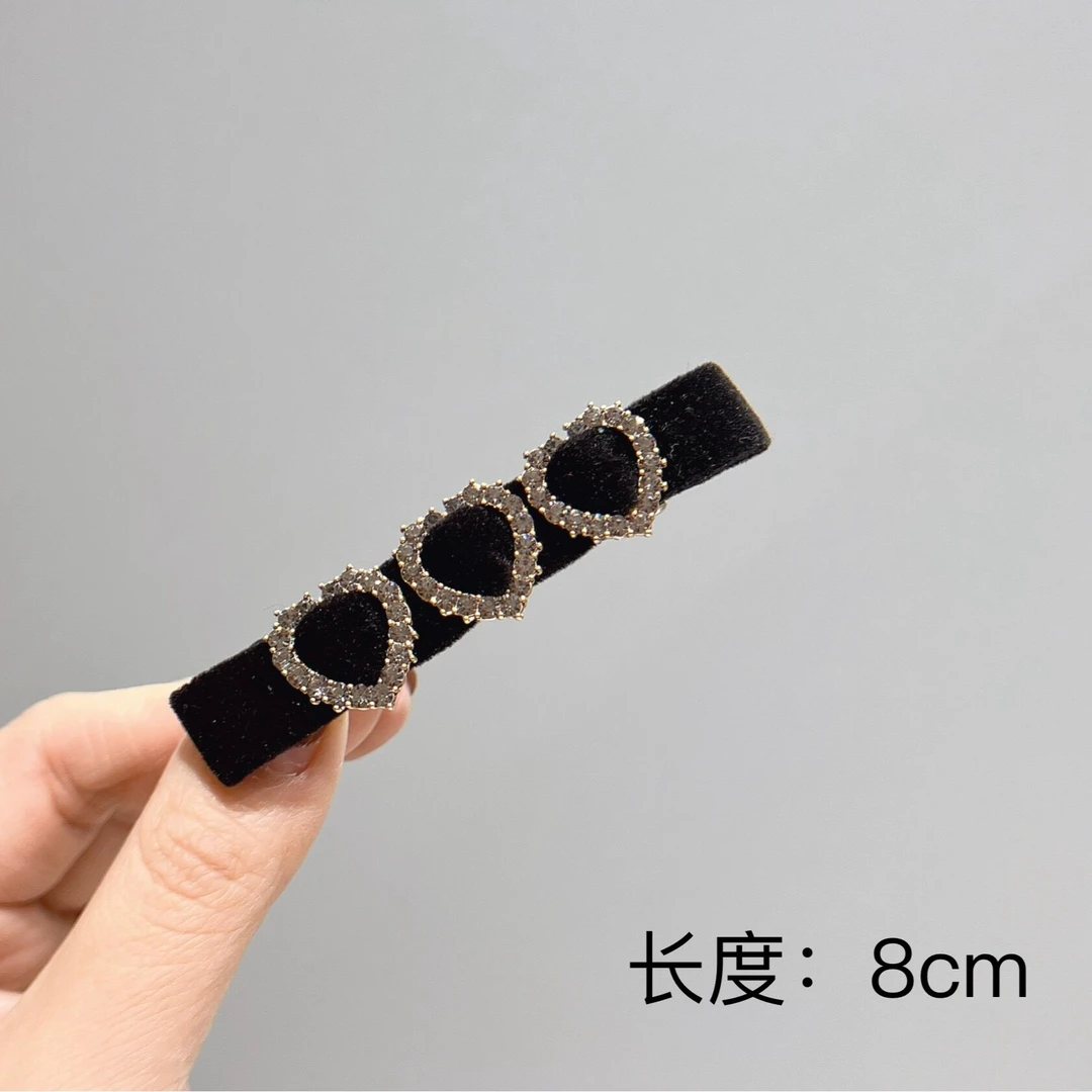 BAOSHATI/宝莎缇F-284法式轻奢爱心刘海侧边夹鸭嘴夹