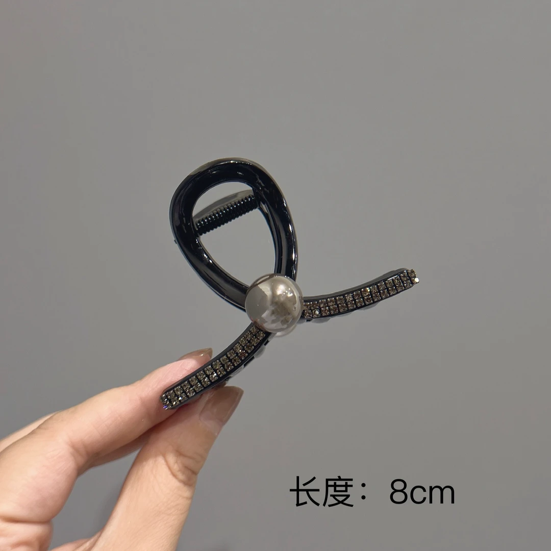 BAOSHATI/宝莎缇F-211时尚轻奢满钻镭射渐变珠中号抓夹8厘米