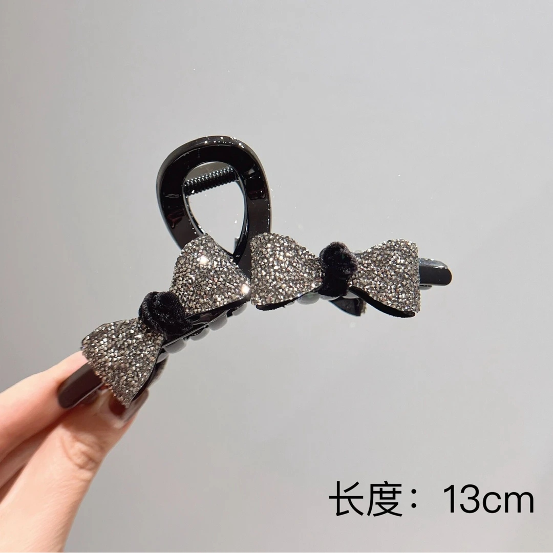 BAOSHATI/宝莎缇F-329韩版砂糖钻蝴蝶结大号抓夹
