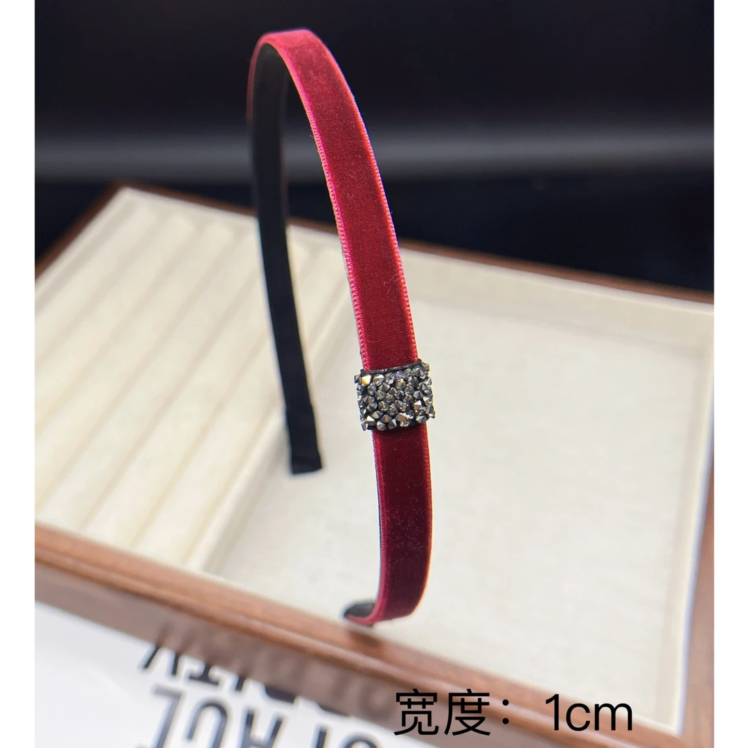 BAOSHATI/宝莎缇F-176韩版红色丝绒窄版发箍