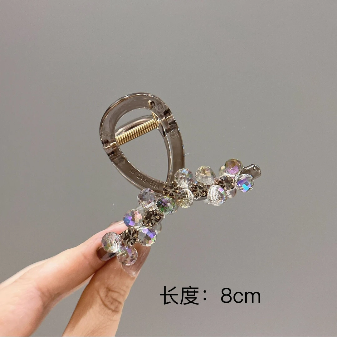 BAOSHATI/宝莎缇F-634时尚轻奢施华晶晶中号抓夹8厘米