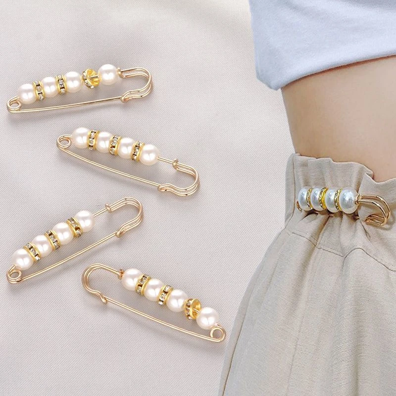 裤子腰围大改小神器裙子收腰别针调节防走光扣开衫固定夹子胸针女
