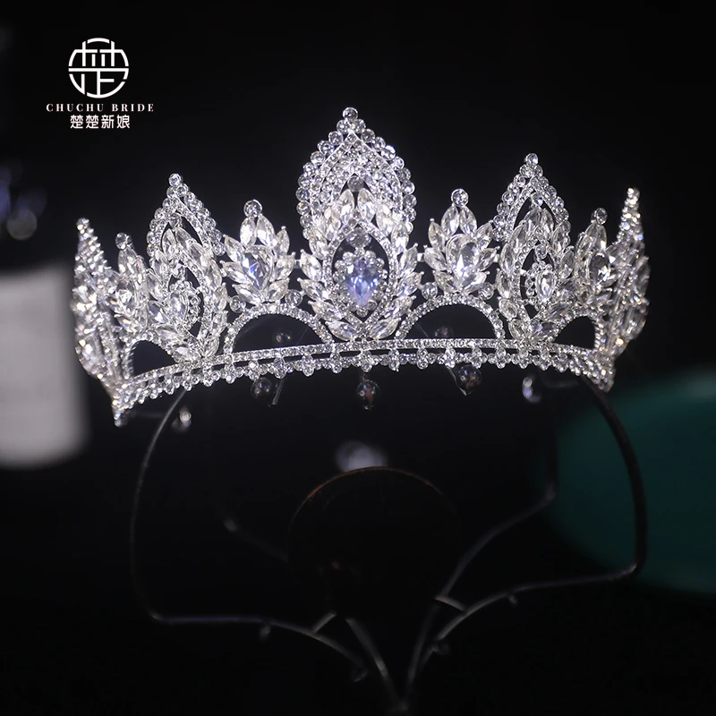 3531新款奢华大气水钻皇冠新娘结婚头饰婚纱礼服配饰王冠发饰品