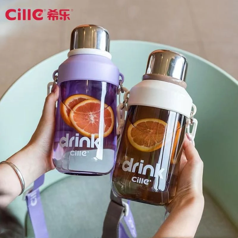 CILLE/希乐轻氧金钢旅游壶户外大容量防摔杯子简约学生健身防漏