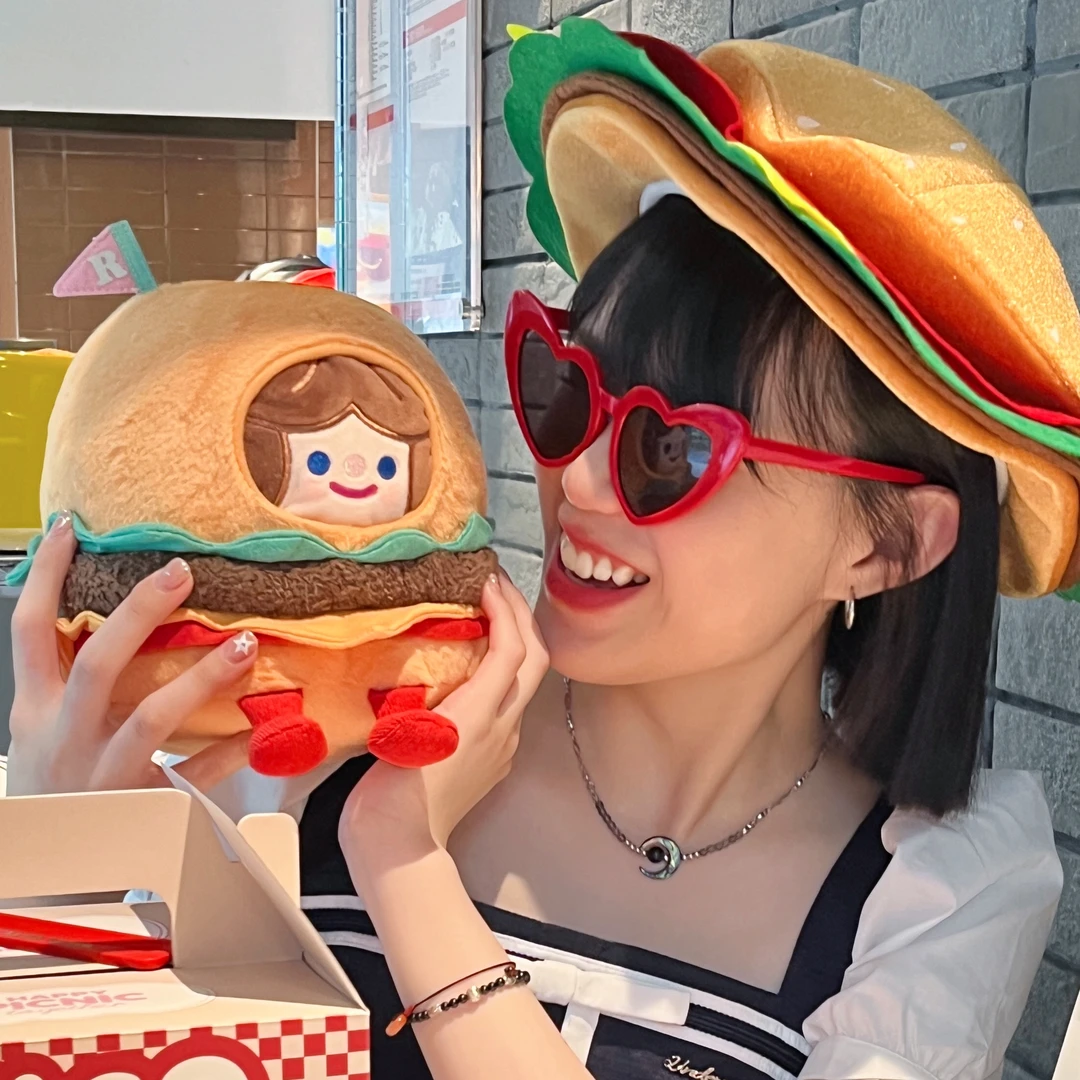 【会员福利】美式汉堡帽子可爱创意装扮配饰氛围感生日派对拍照道具