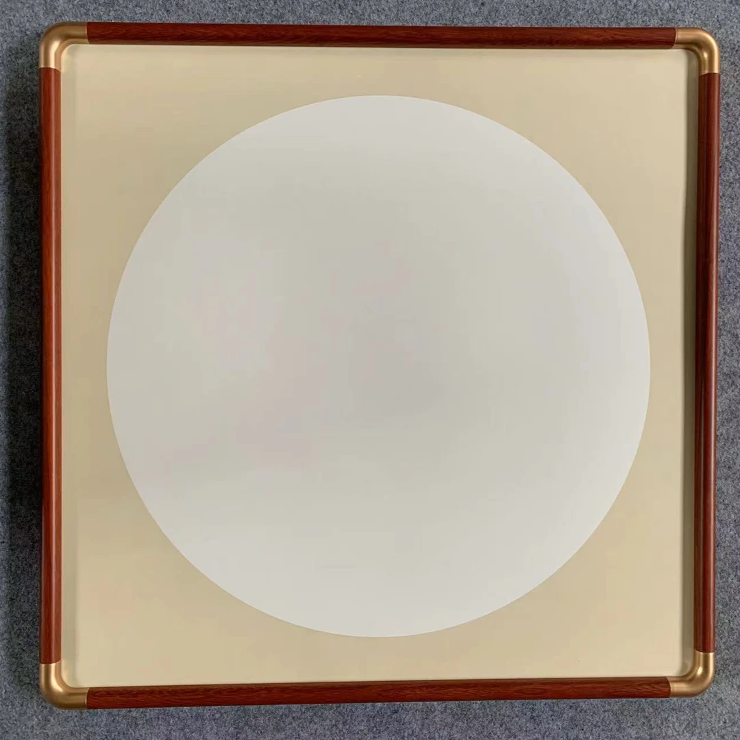 38X38榫卯实木仿铜角画框相框摆台