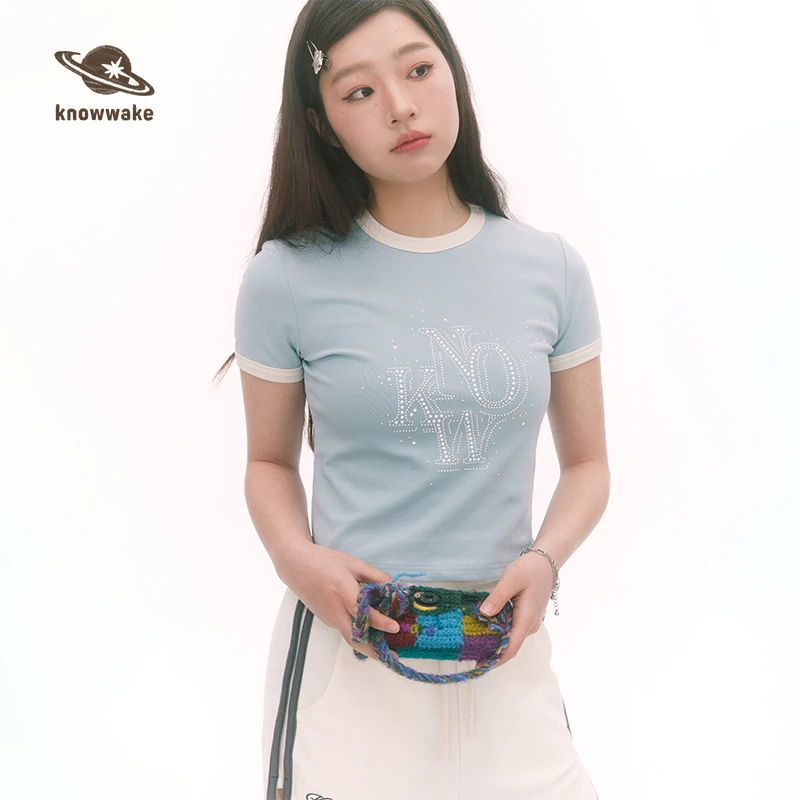 【毛毛专属】knowwake短袖T恤女夏季新款潮打底半袖t KW42C09