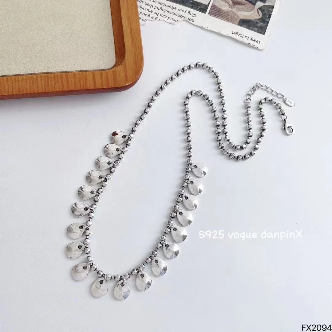 链子925银 【春晓老银匠】时尚气质百搭锁骨项链