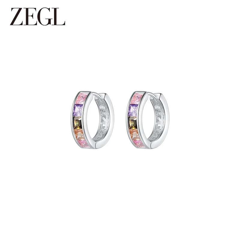 ZEGL 铜合金耳饰 圈圈耳环女小众设计感高级圆圈耳钉耳圈气质耳饰