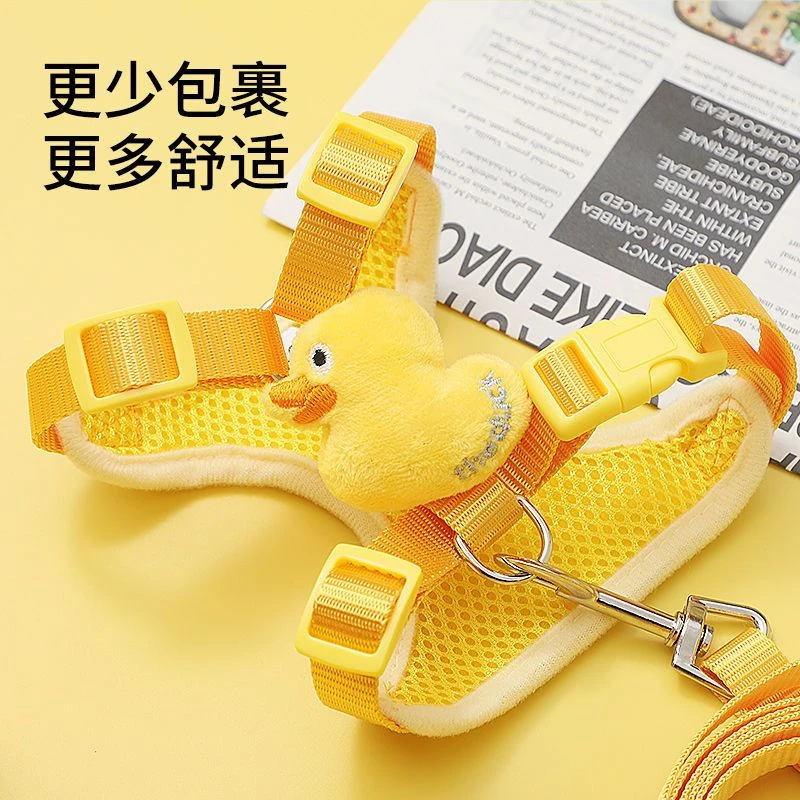 猫咪牵引绳外出挣脱专用调节狗狗链子背心网红宠物背带小型绳子