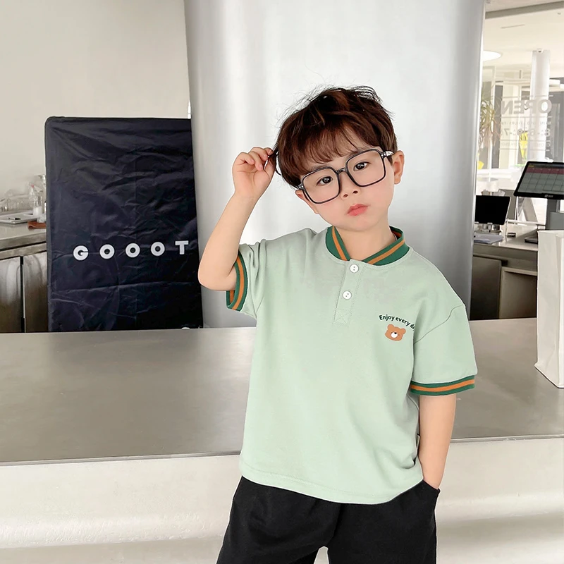 【现货·纯棉】X3810男童短袖polo衫T恤夏季夏装婴儿童装小童短袖