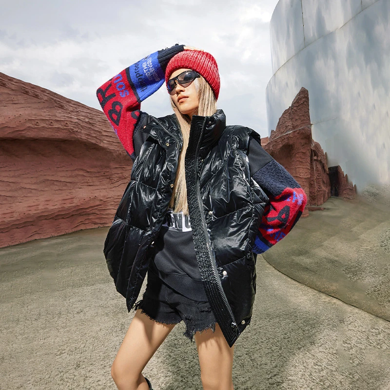 TUOGU/拓谷女装秋冬百搭显瘦加厚保暖宽松减龄马甲D30587A