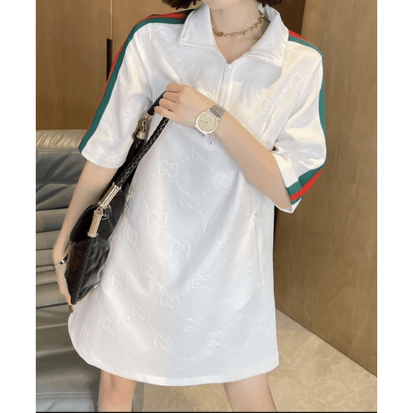 妃鱼/古驰/聚酯纤维/连衣裙/95新/市场价21900/M0722