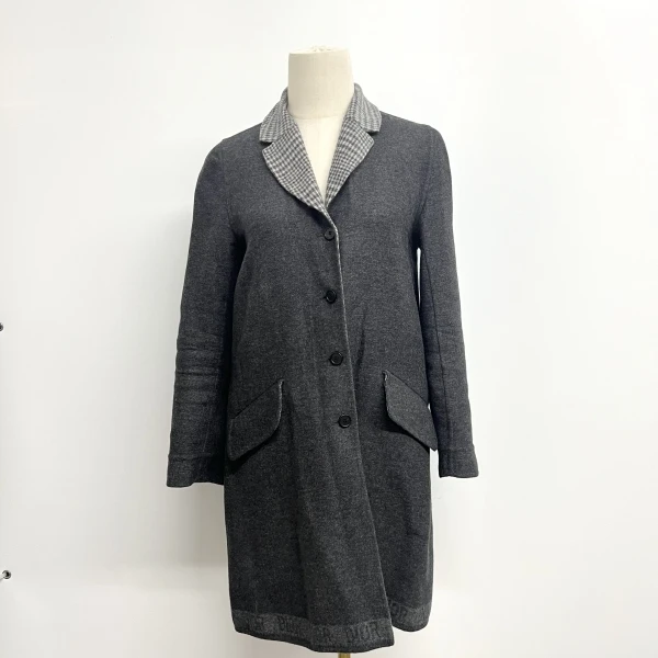 妃鱼/迪奥/丝缎、羊毛、亮片/大衣/95新/市场价19000/灵0927