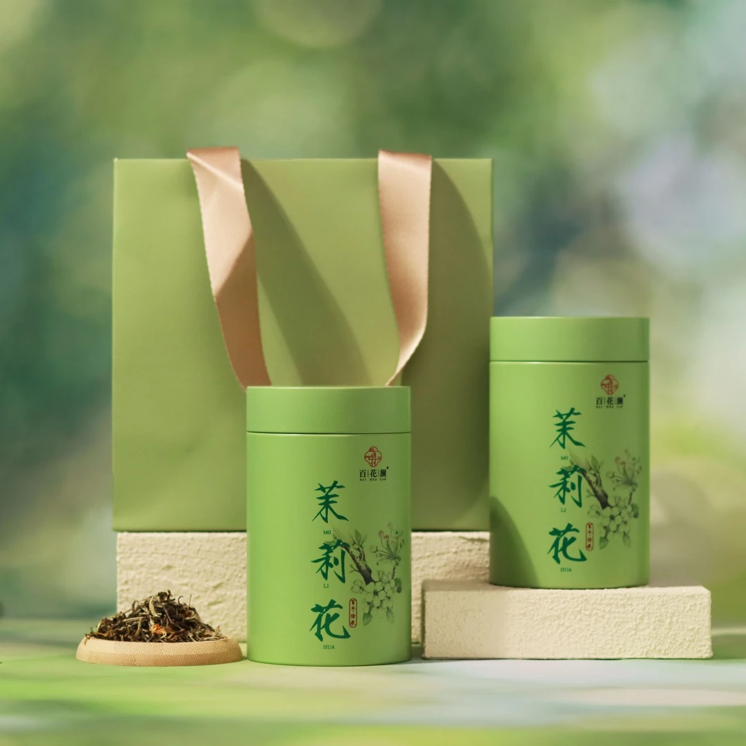 百花澜甄选 横州镇 茉莉花茶 100克/罐