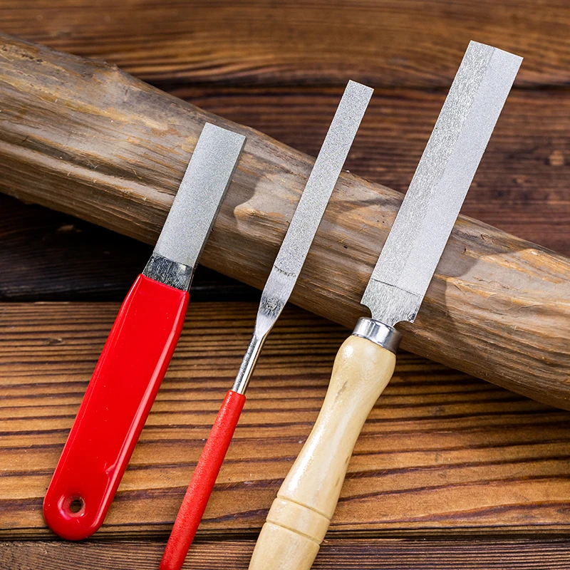 菱形锯锉刀进口锯锉刀木工扁锯锉油锯木柄手锯锉刀打磨器开料神器