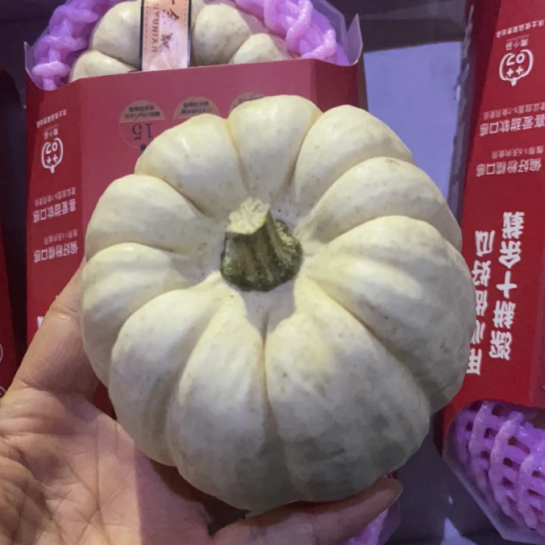 老牛专属 奶油贝贝南瓜1件4颗/8颗净果2.3/4.5斤 快递包邮