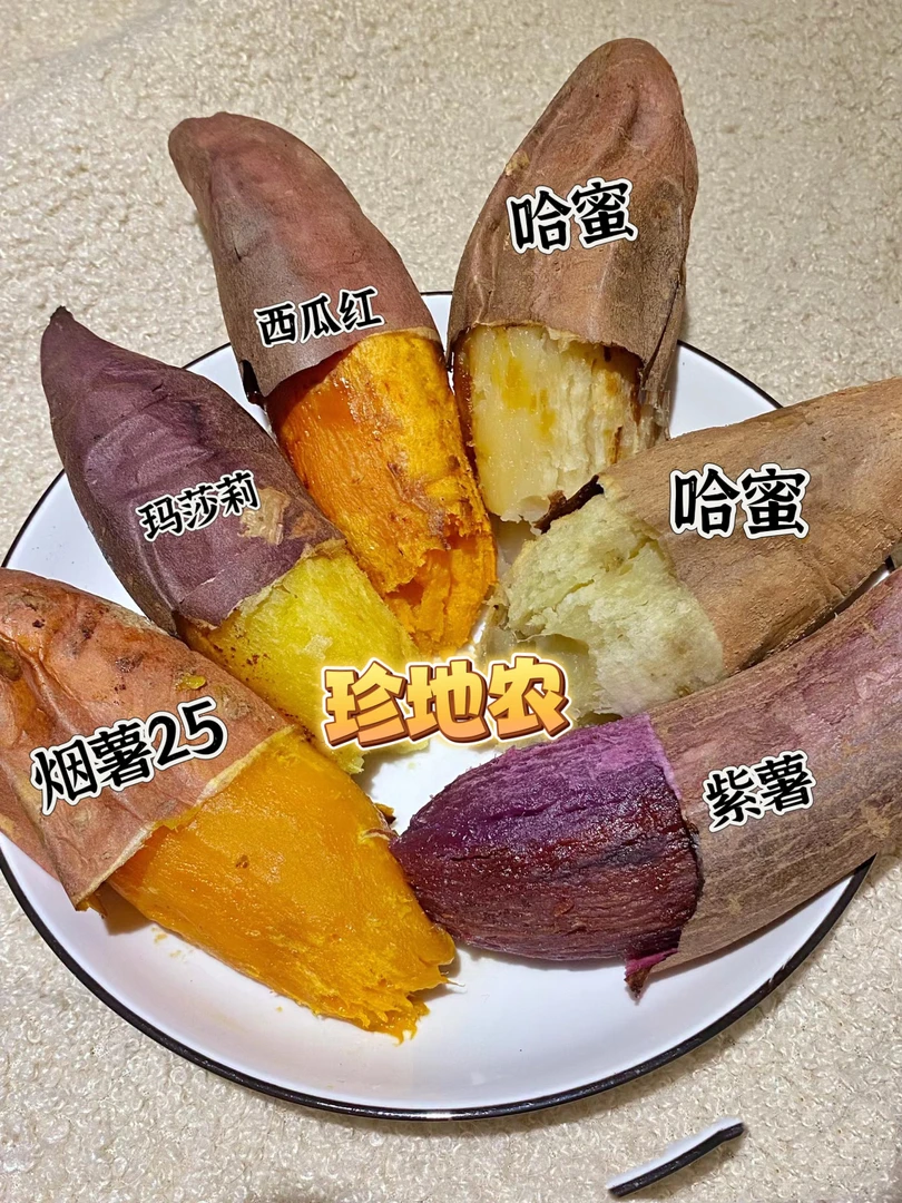 五福临门五种地瓜红薯家族水果地瓜注意冷冻储存（拍了拒绝拦截）