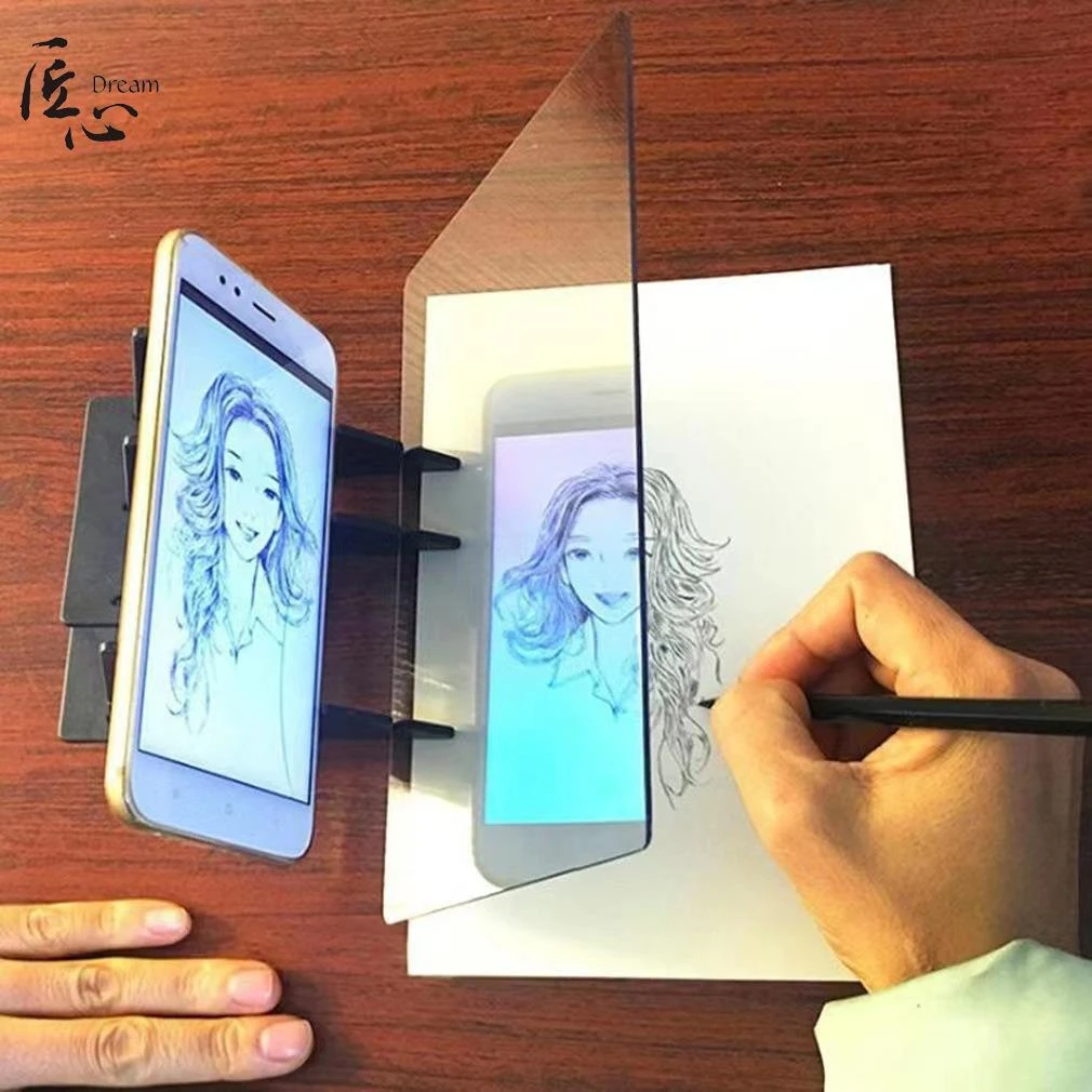 画画投影临摹画板 学画画工具临摹台拷贝板 素描光学绘画板 通用