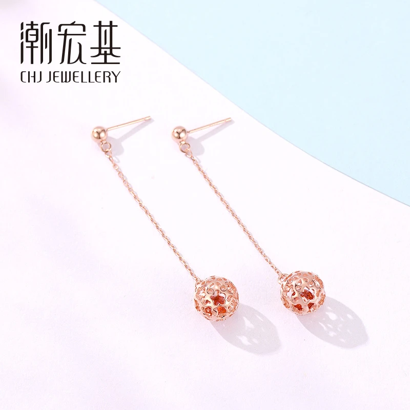 CHJ/潮宏基 925银耳饰 【活动专属】快乐星球S925银耳饰国风小众