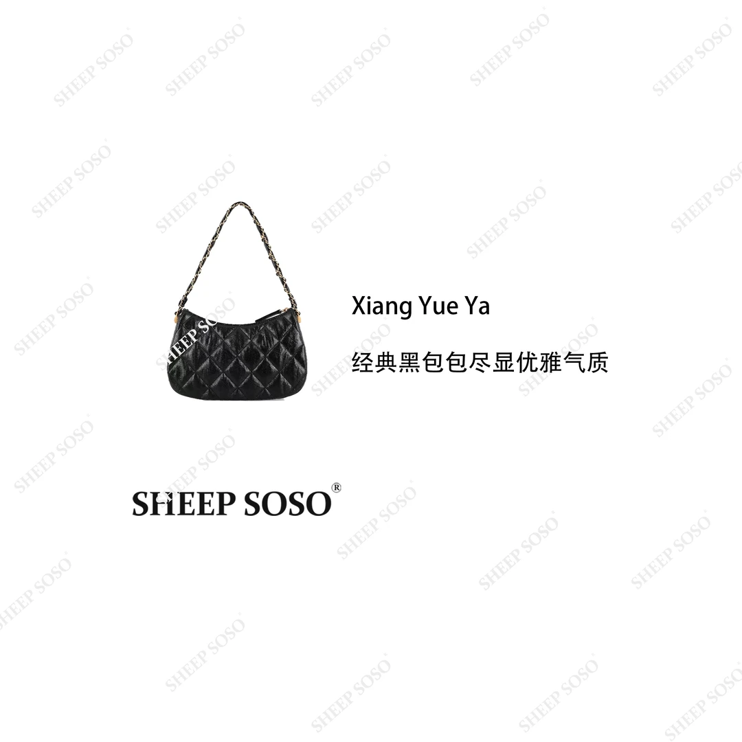 Sheep so so【小羊皮hb月牙包】进口小羊皮手工重工高版本包包A062