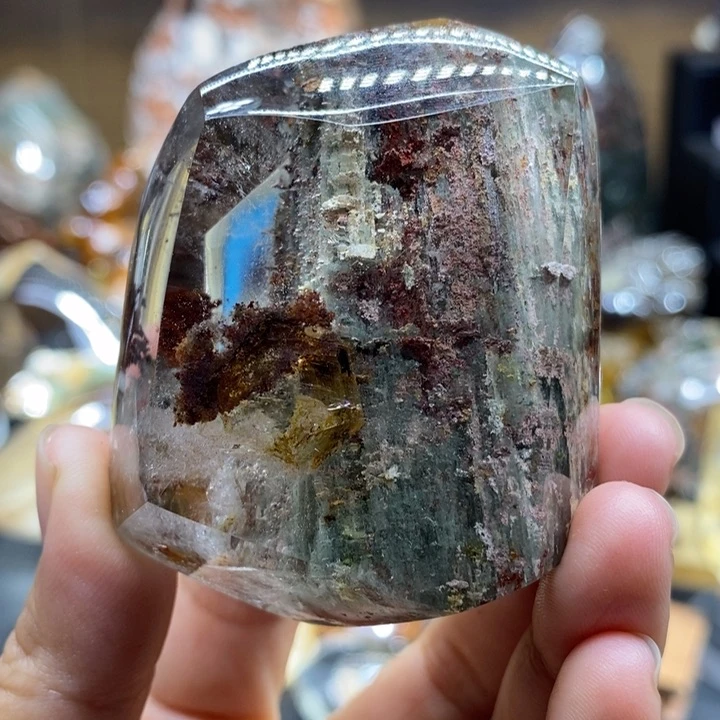 水晶原石手把摆件未镶嵌
