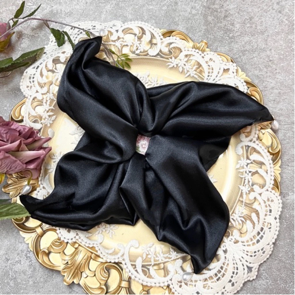 布艺发饰  纯色水滴超大风车肠圈