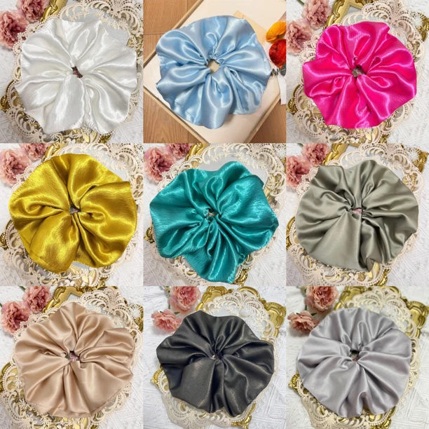 布艺发饰 缎面超大肠圈合集