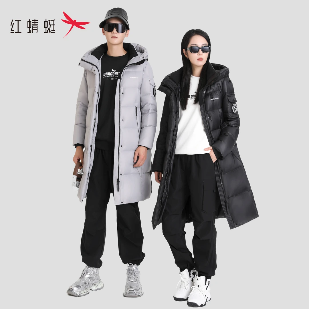 【仁汇优品X】红蜻蜓 连帽高蓬松度冬季新款长款羽绒服